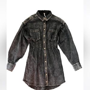Free People Mini Alpha Mini Denim Dress